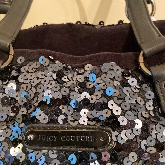 Vintage Y2K Juicy Couture  Juicy Velour & leather sequins Bag - Picture 3 of 16